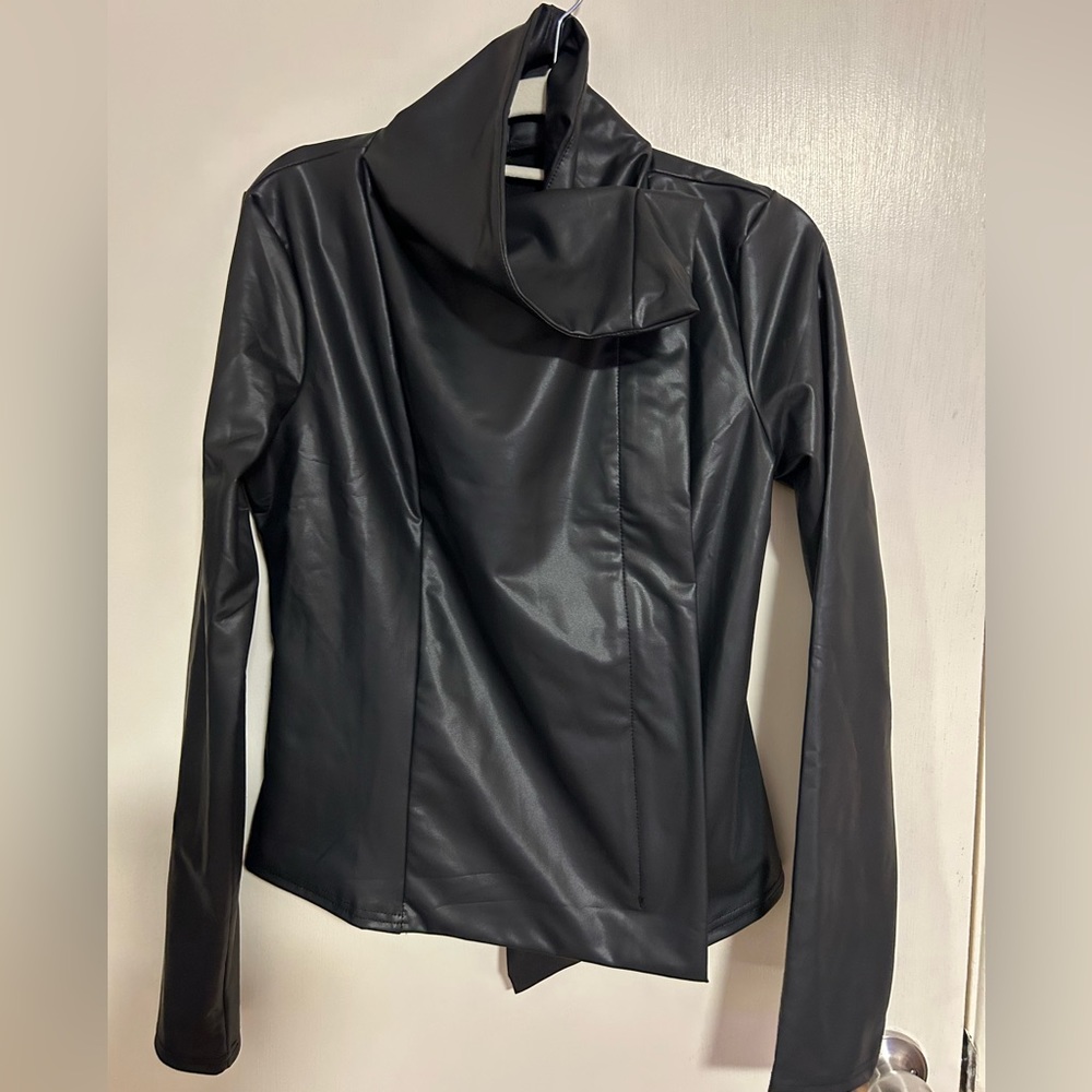NWOT Black Faux Leather Jacket